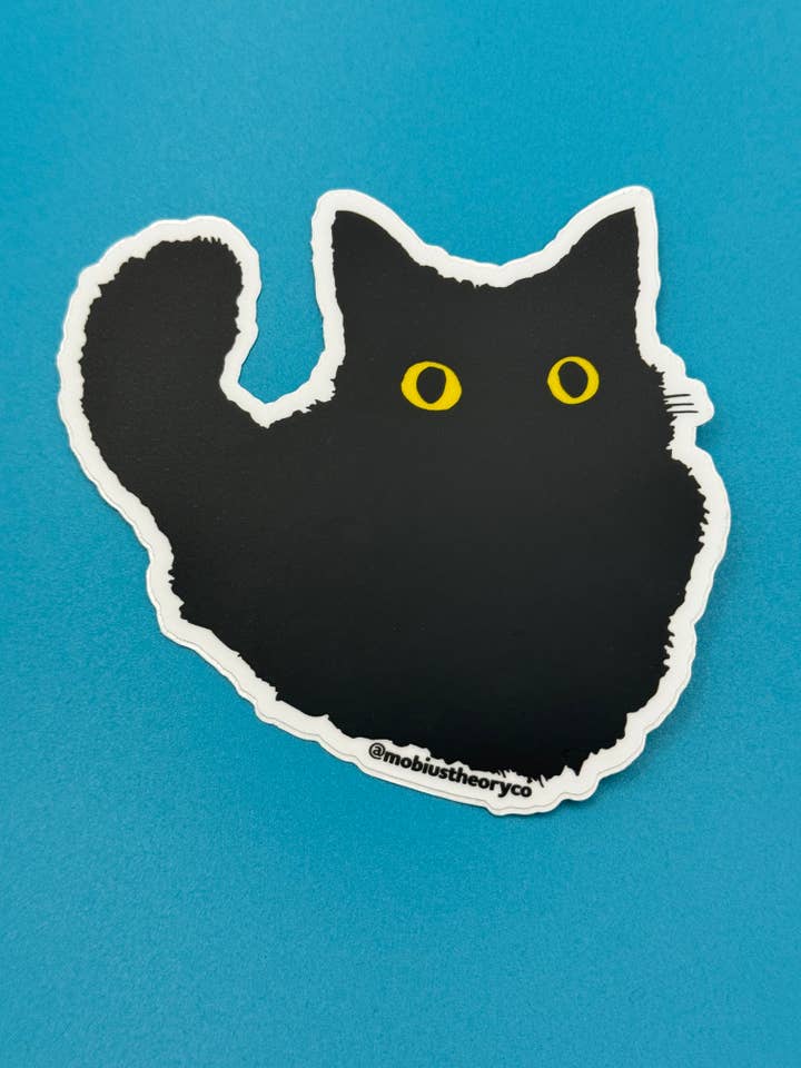 Feeling Cute Cat 3.5" Die Cut Sticker for wholesale by Mobius Theory