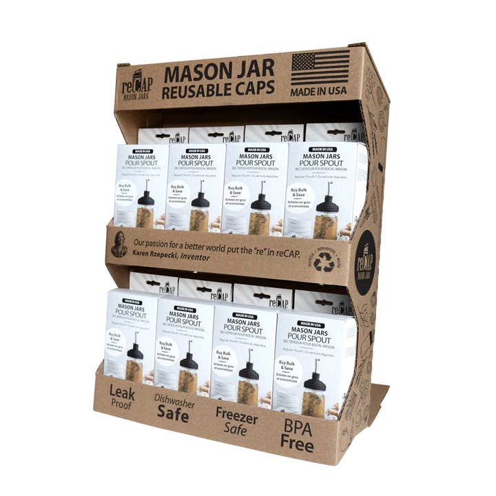 Mason Jar Pour Spout Lid, by reCAP® - Sidekick of 16 for wholesale by reCAP Mason Jars