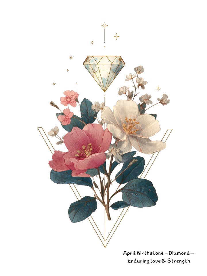 April Diamond Birthstone Birthday Card for wholesale by House of Osiris