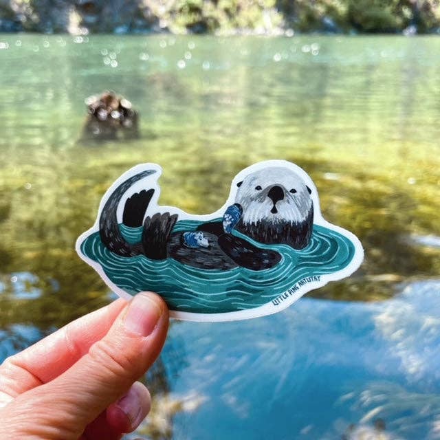 Canyon & Cove Art – wholesale Sticker – Playful Otter Sticker1