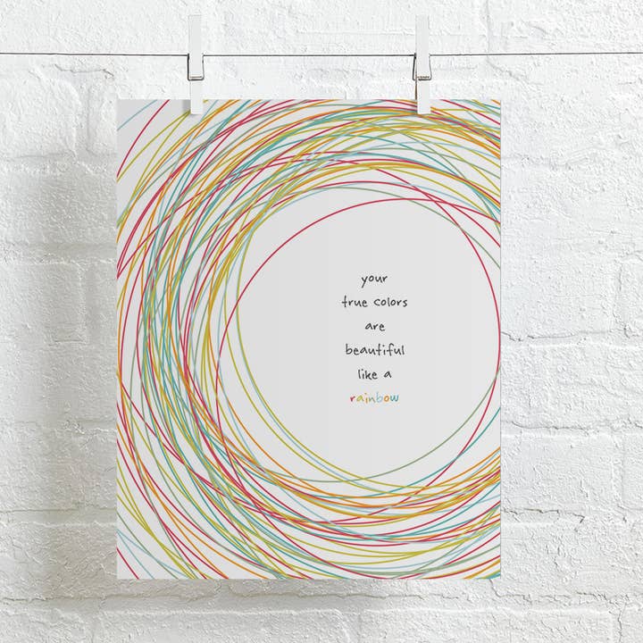 Lyrical Artworks - Wholesale Art Print - Cyndi Lauper | True Colors - song lyric wall art print