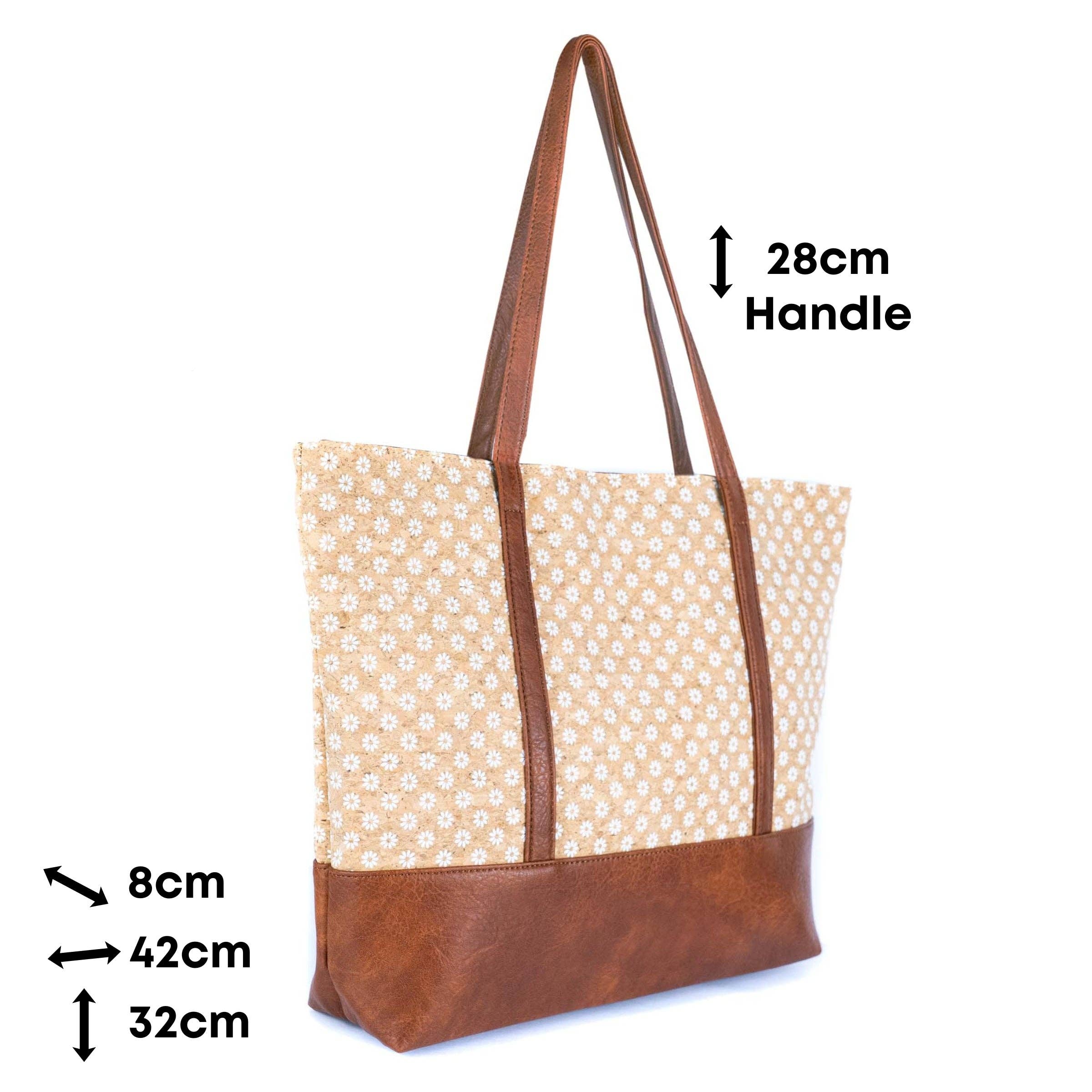 Meninas Bonitas Cork - Wholesale Tote Bag - Women's - Cork Tote Bag with Vegan Leather Straps BAG-23716