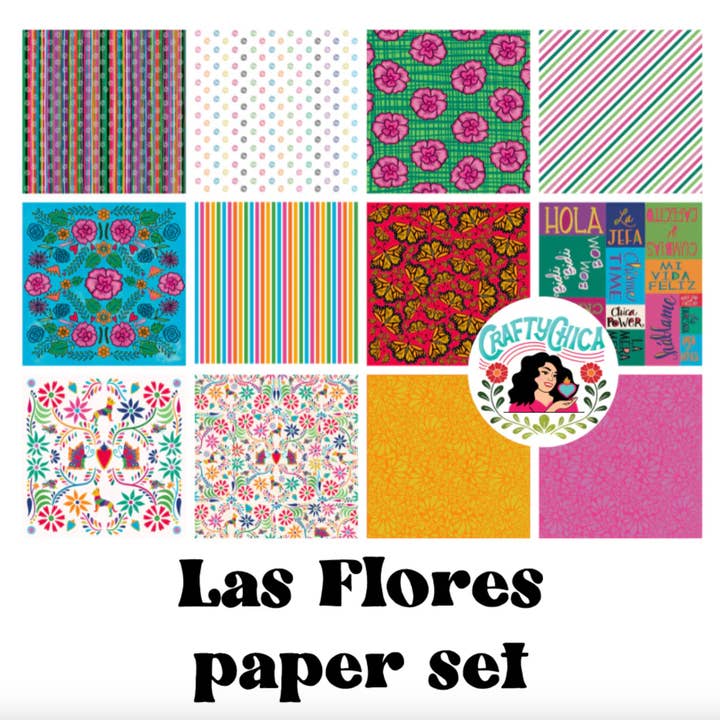 Crafty Chica® - Wholesale Scrapbook - Las Flores Paper Pad 1