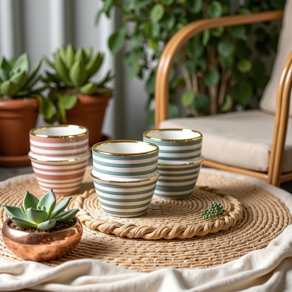 High crafty - Vente Tasse à café/thé - Tasses en céramique marocaine faites à la main avec ornements en or pur23