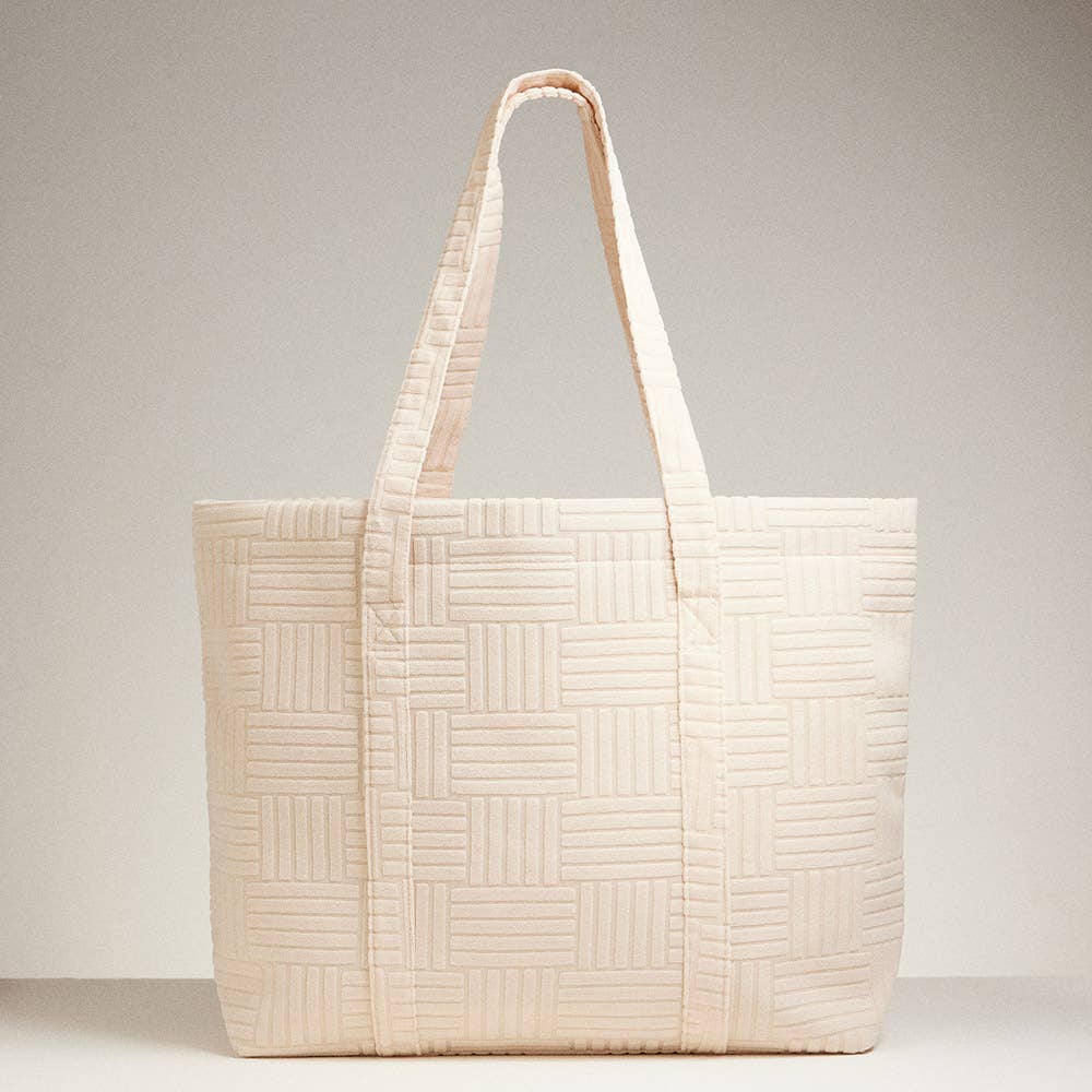 Sensibling Corp. - Wholesale Tote Bag - Women's - Grid Pattern Everyday Tote Bag27