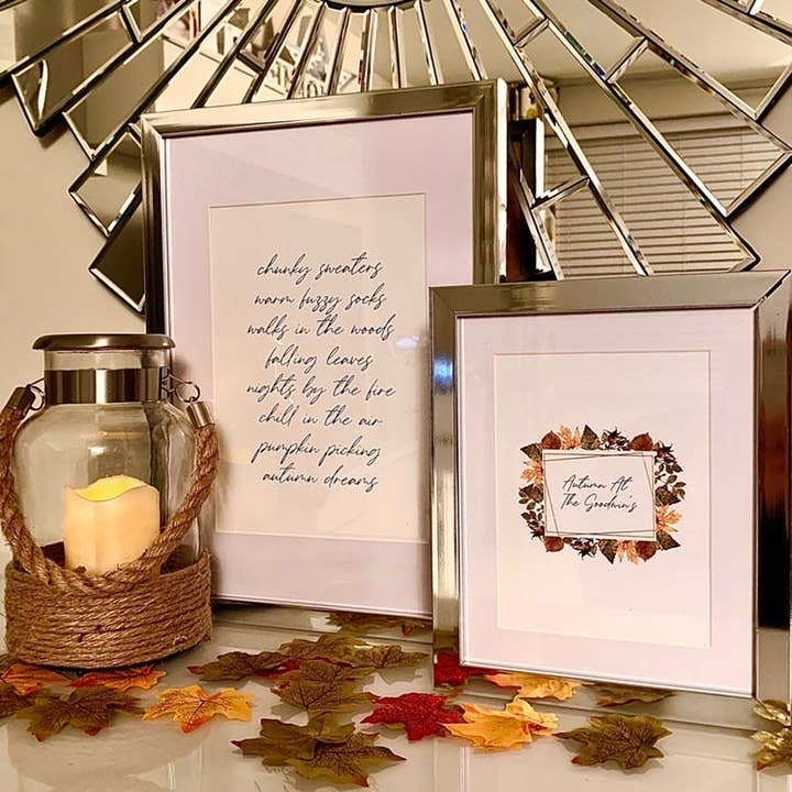 Personalised Autumn At The (Surname) Autumn Seasonal Wall Home Decor Print for wholesale by WinsterCreations™