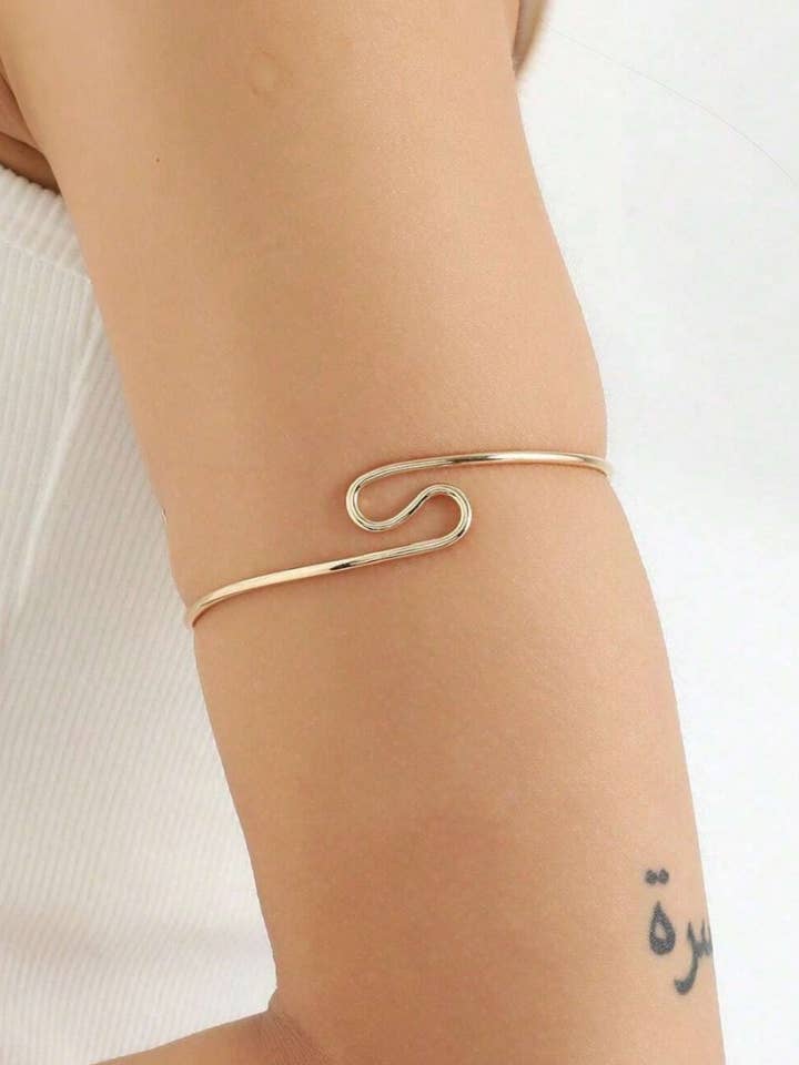 S-Shape Simple Adjustable Arm Cuff DPJAC2 for wholesale by Dipped Shop