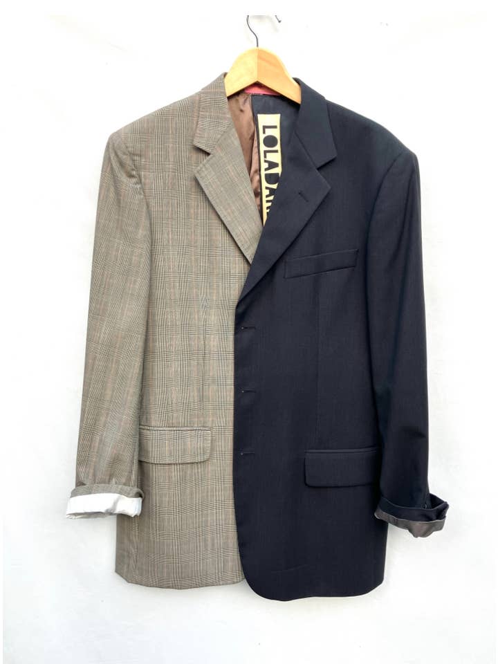 LOLADARLING – wholesale Blazer – Women's – BLACK AND PRINCE OF WALES TAILORED BLAZER JACKET