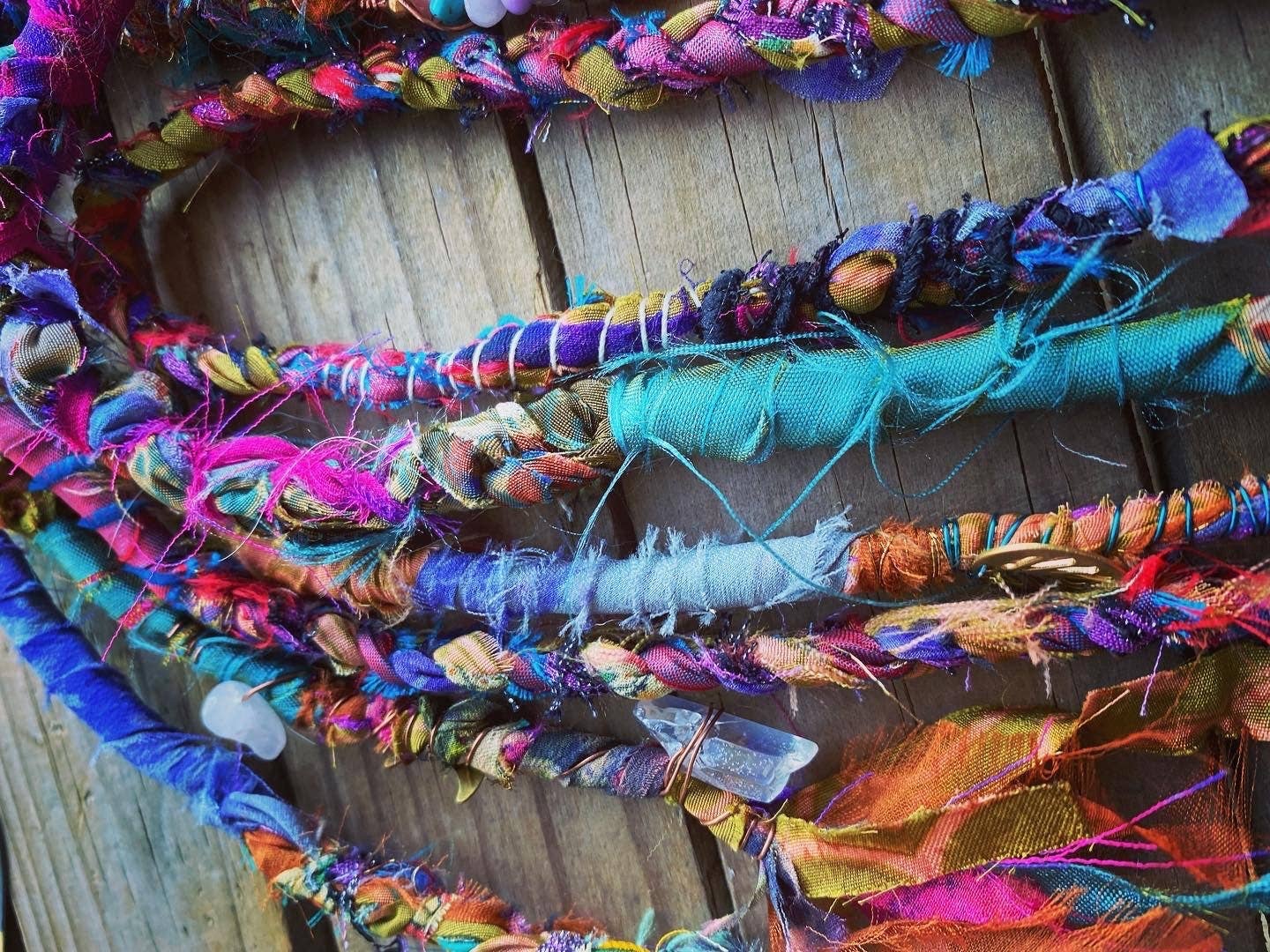 Sea Gypsy Designs - Wholesale Hair Clip - Women's - Bohemian Rag-Rug GYPSYDREADS clip-in  6