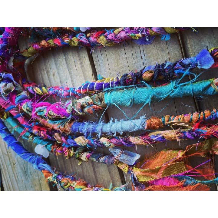 Sea Gypsy Designs - Wholesale Hair Clip - Women's - Bohemian Rag-Rug GYPSYDREADS clip-in 6