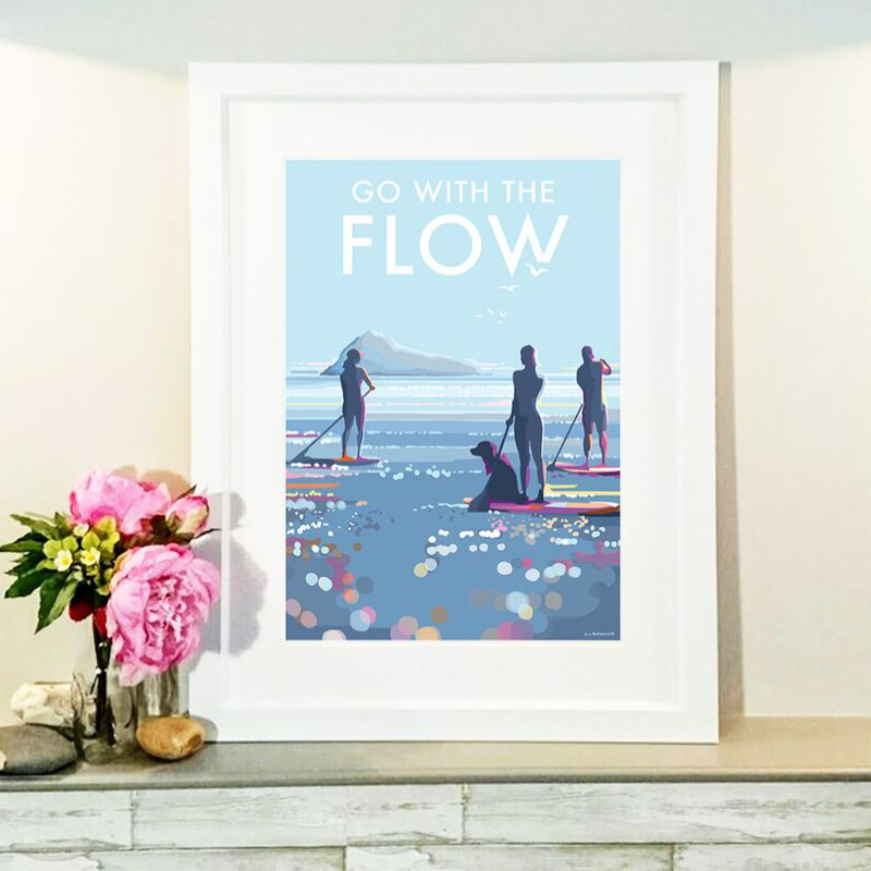 BeckyBettesworth - Wholesale Art Print - Go With The Flow Positive Quote Print 3