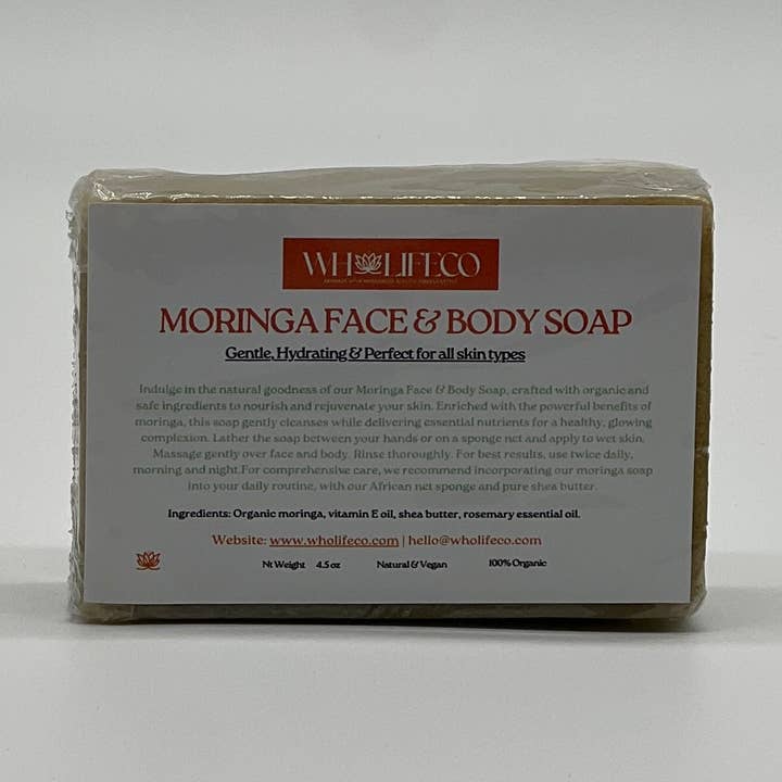 Moringa Gesichts- & Körperseife - Vegan & Bio für den Großhandel von WHOLIFECO