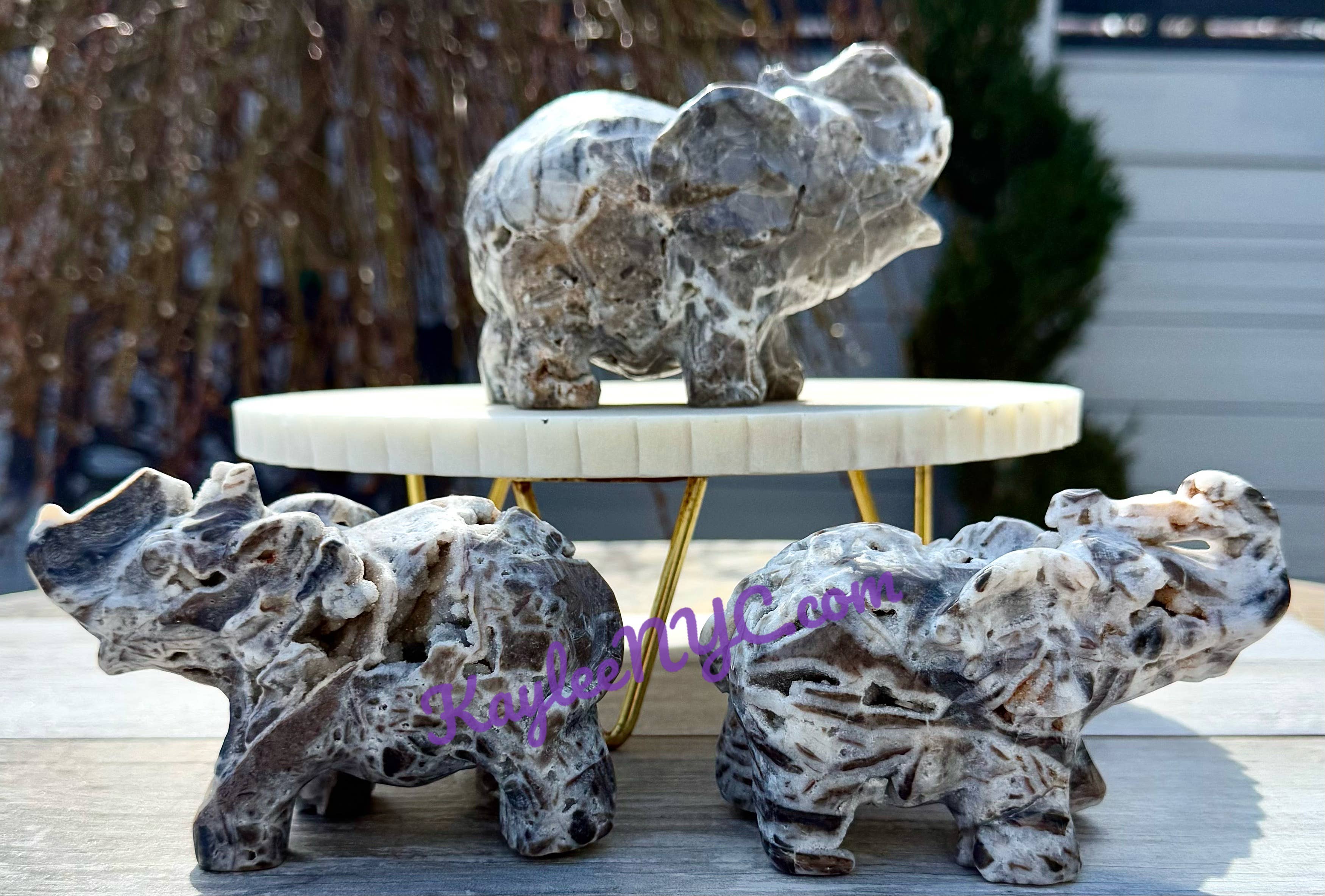 KayleeNYC - Wholesale Spiritual Stone/Crystal - Natural Sphalerite Elephants Healing Energy3