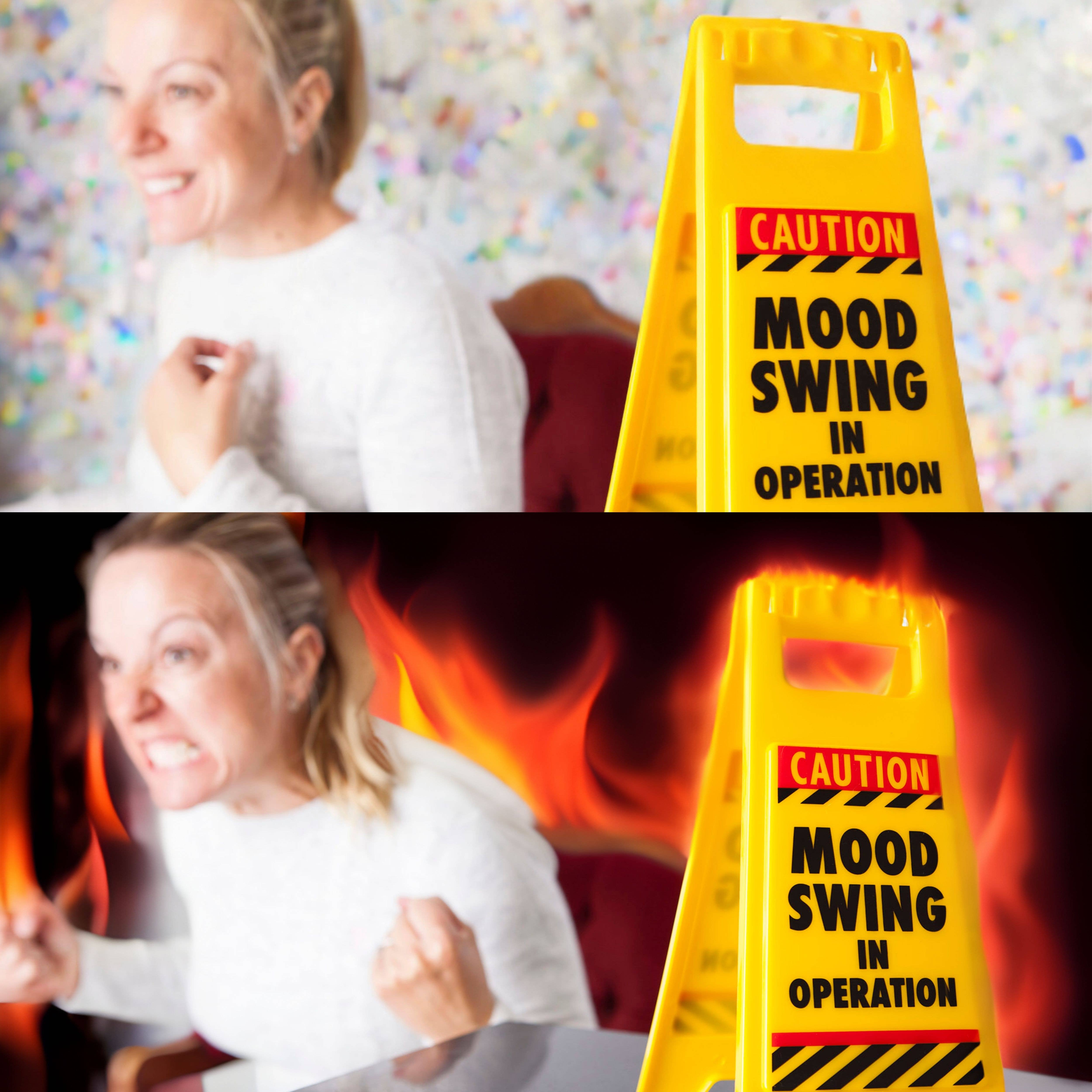 Boxer Gifts - Wholesale Gag Gift/Novelty Gift - Mood Swing Desk Warning Sign - Novelty/Gag Gifts For Adults1