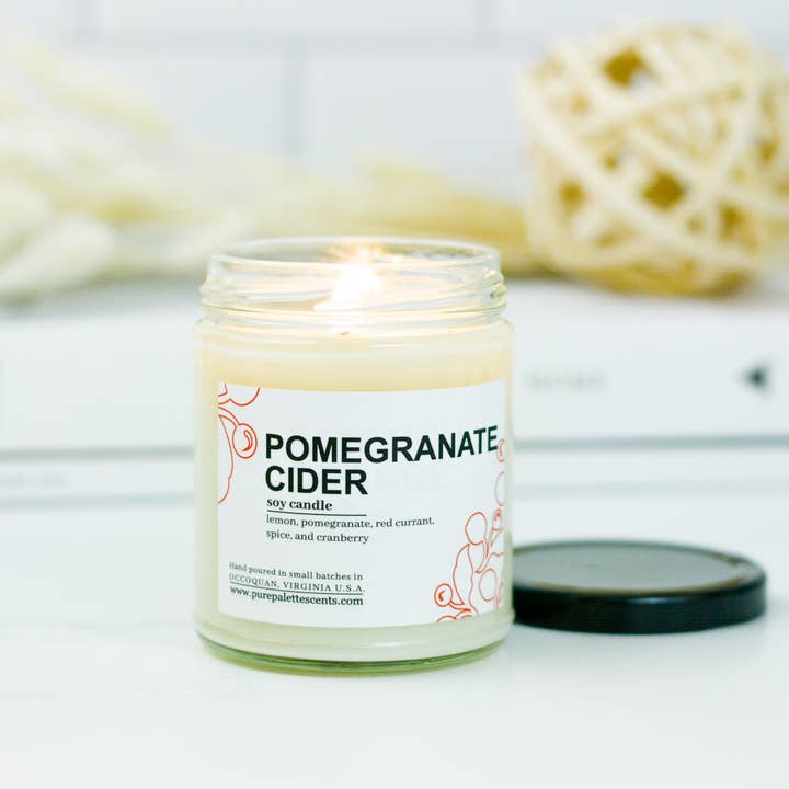 Pomegranate Cider Soy Candle for wholesale by Pure Palette