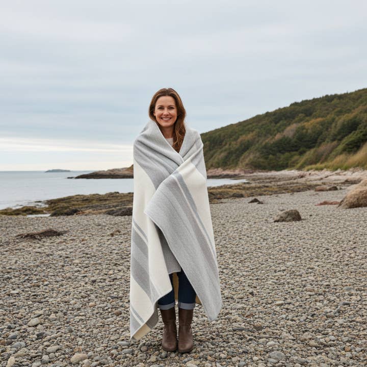 Shupaca Alpaca - Wholesale Throw Blanket - Alpaca Throw - Silver Birch4