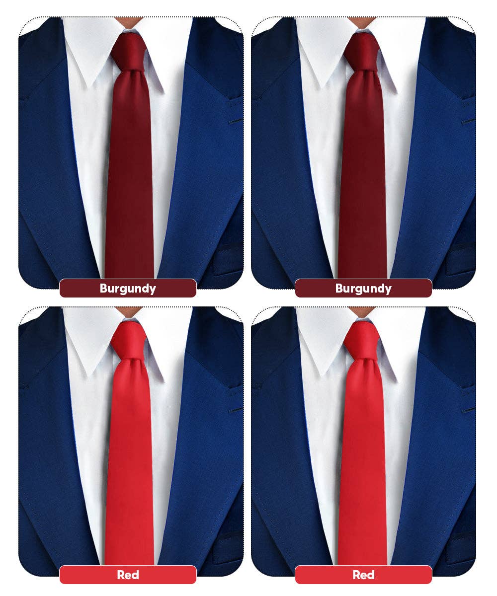 Dubal Brothers - Vente Cravate – homme - Cravate fine unie (4 paquets) par Vittorio Farina13