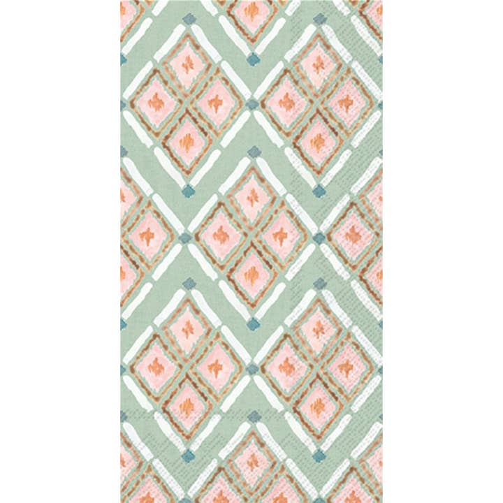Boston International - Wholesale Disposable Napkin - Paper Guest Towels Pack/20 Watercolor Coast Diamonds-Coastal