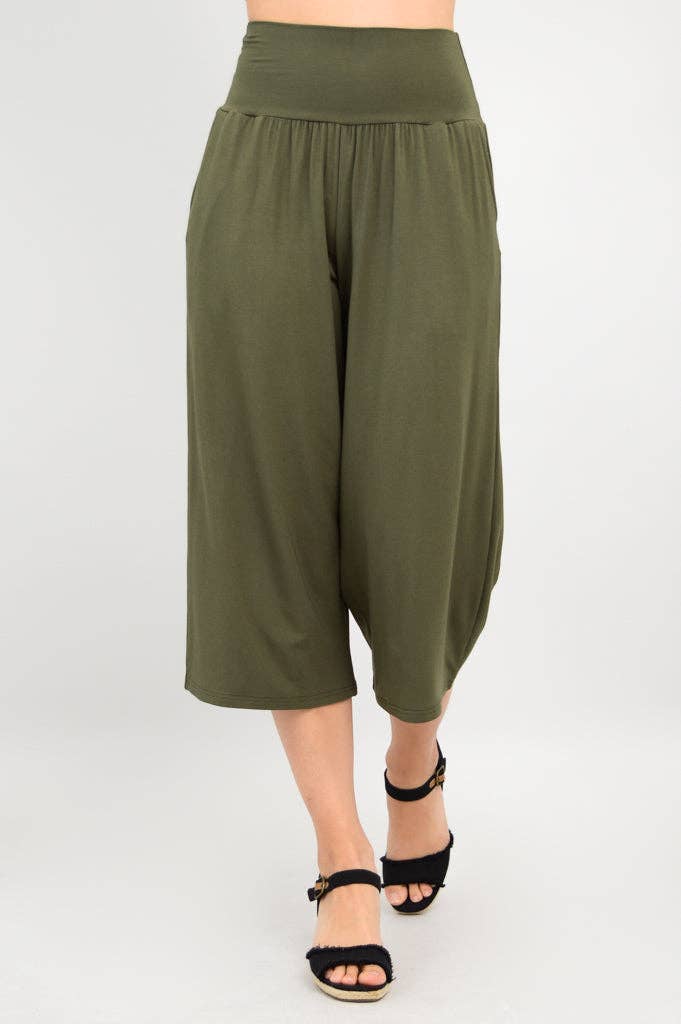 Blue Sky Clothing Co LLC - Wholesale Pants - Women's - Gaylene Capri, Khaki, Bamboo3