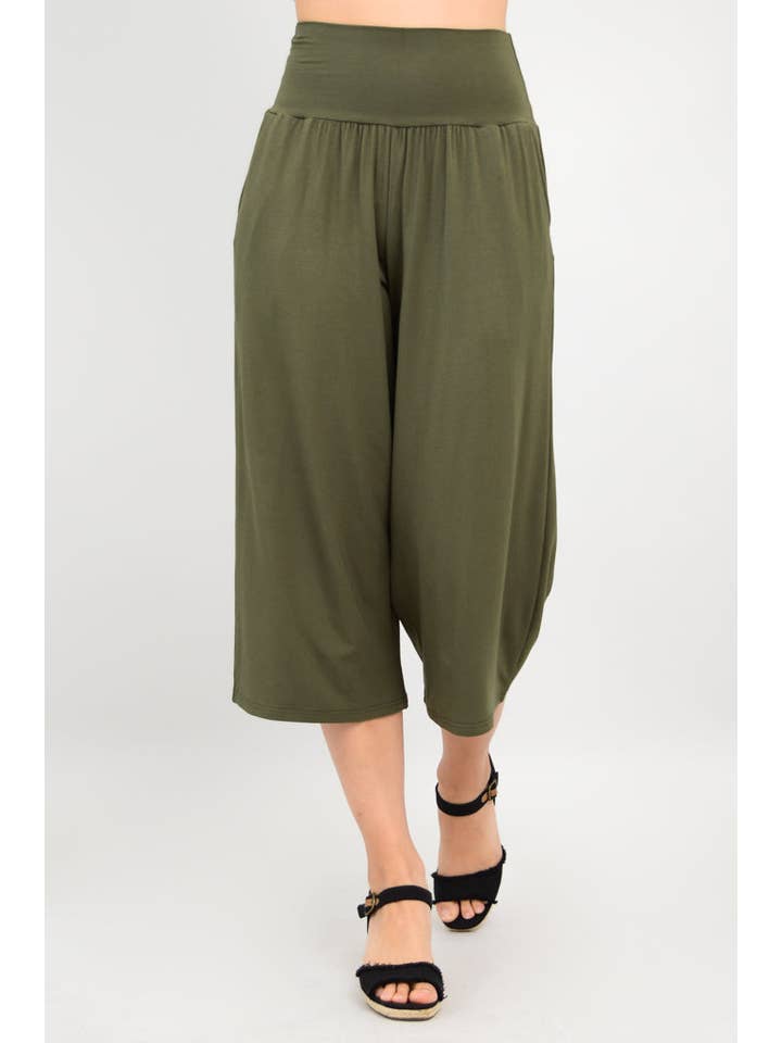 Blue Sky Clothing Co LLC - Wholesale Pants - Women's - Gaylene Capri, Khaki, Bamboo3