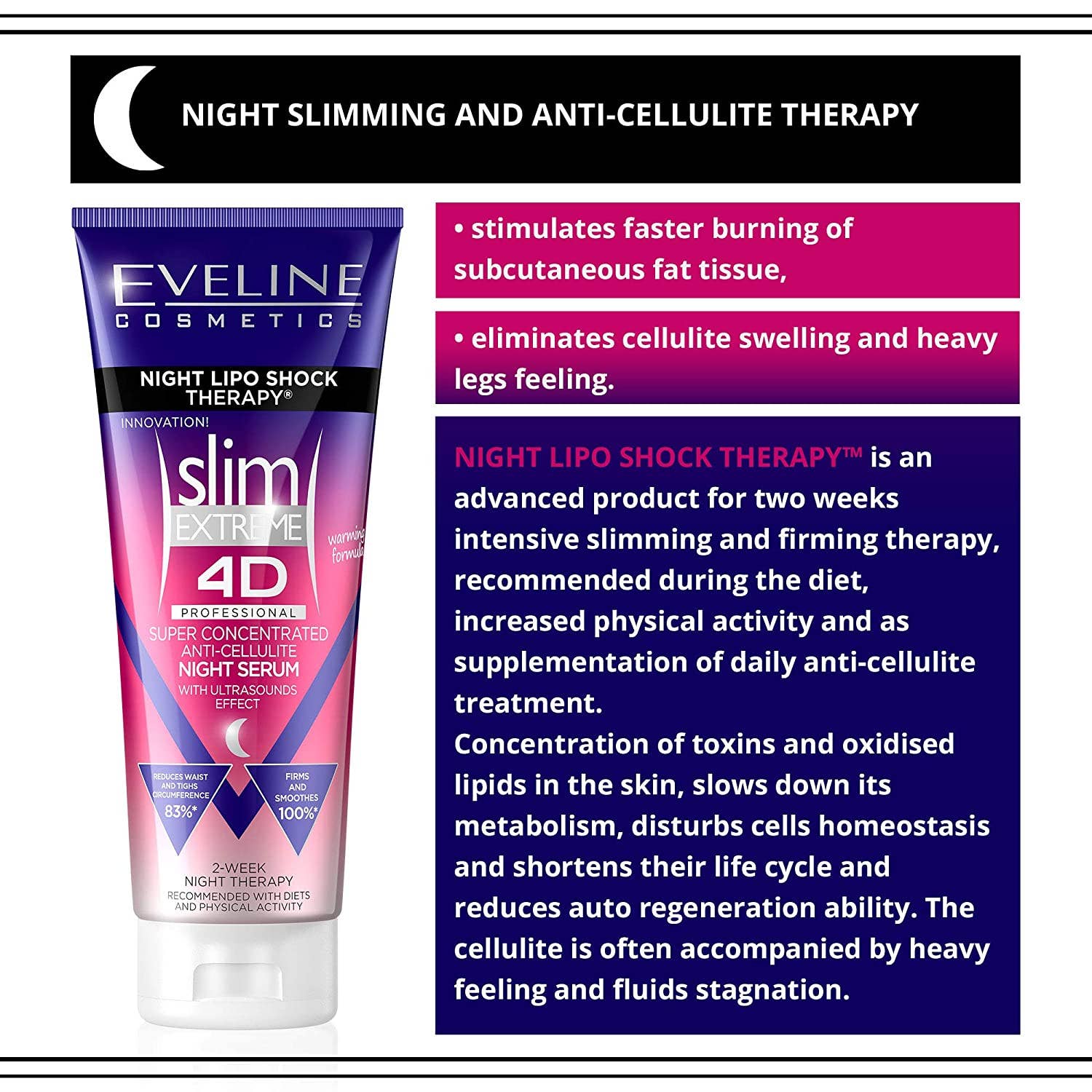 Eveline Cosmetics - Wholesale Anti-Aging Moisturizer - Slim Extreme 4D Super Concentrated Cellulite Night Cream3