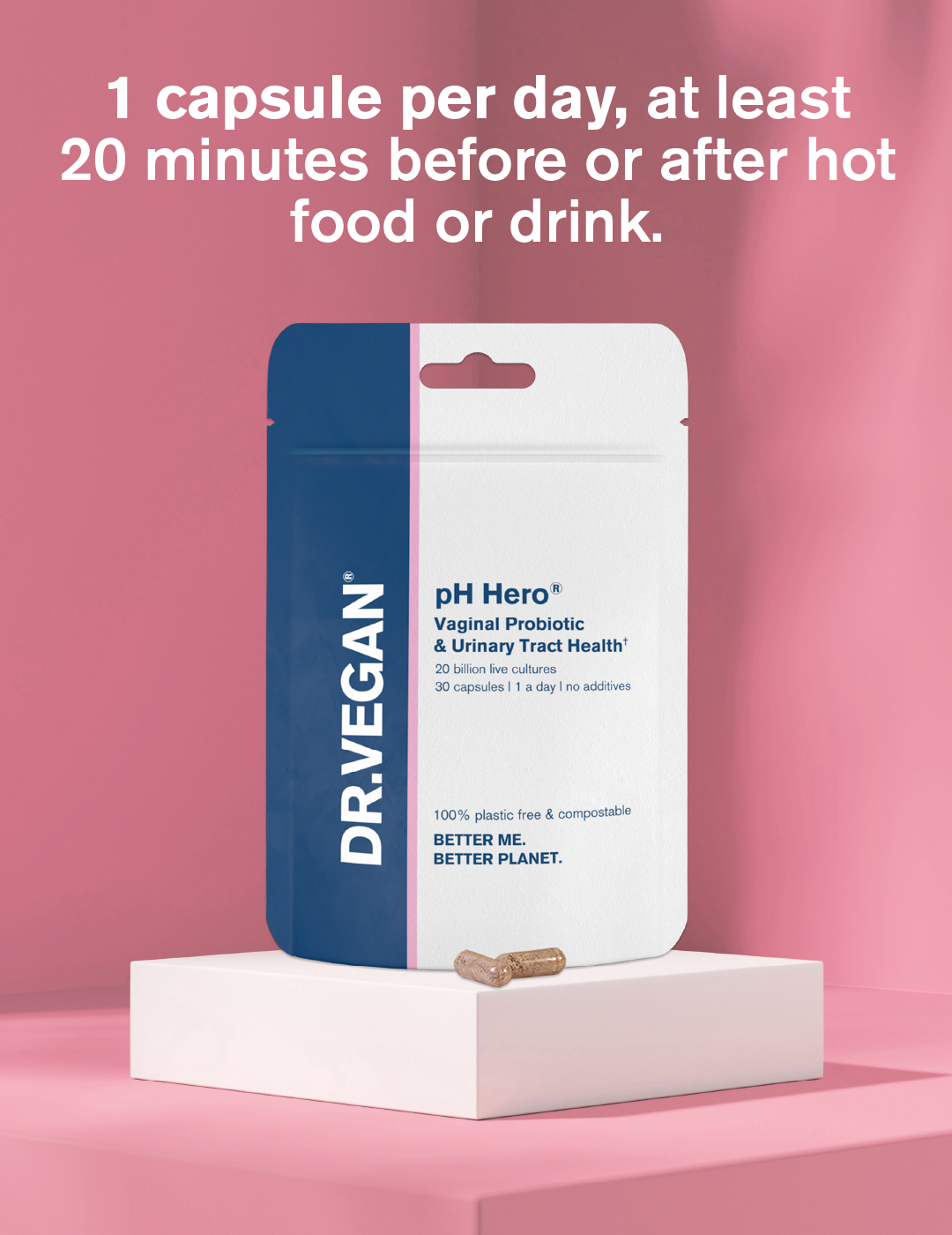 DR.VEGAN - Wholesale Oral Supplement/Vitamin - pH Hero® | 30 Capsules | Vaginal Health & UTI Support1