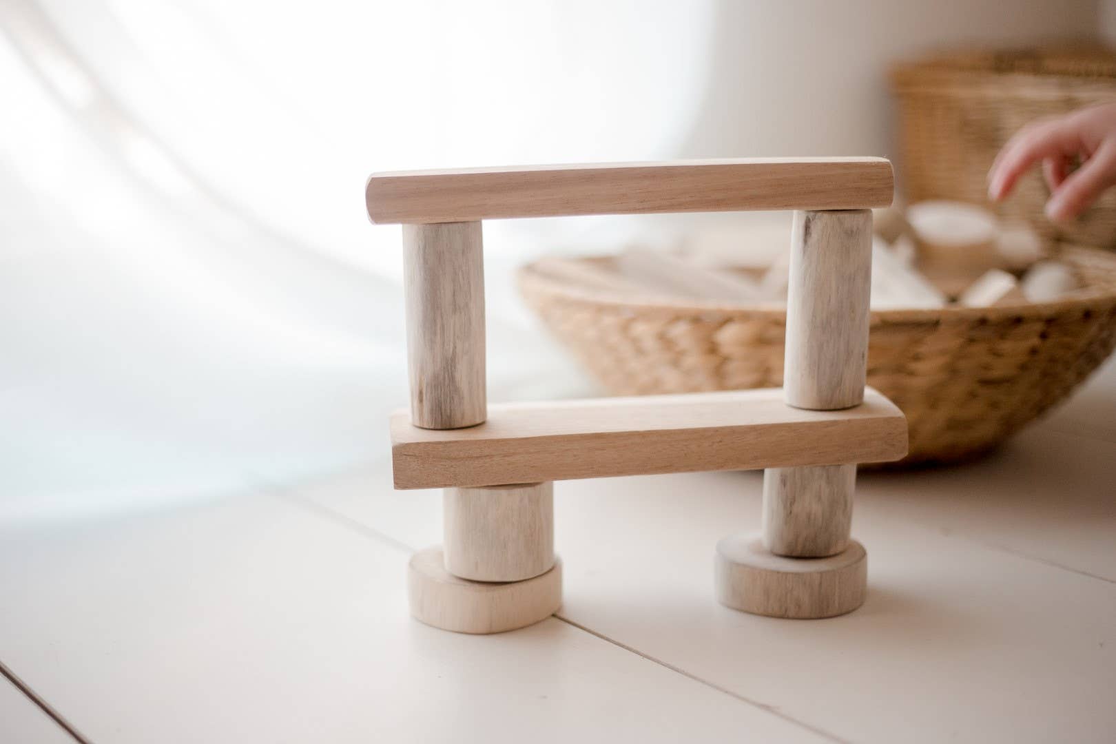 Q Toys - Venta al por mayor Conjunto de juguetes - Niños - Bloques de árboles naturales con corteza3