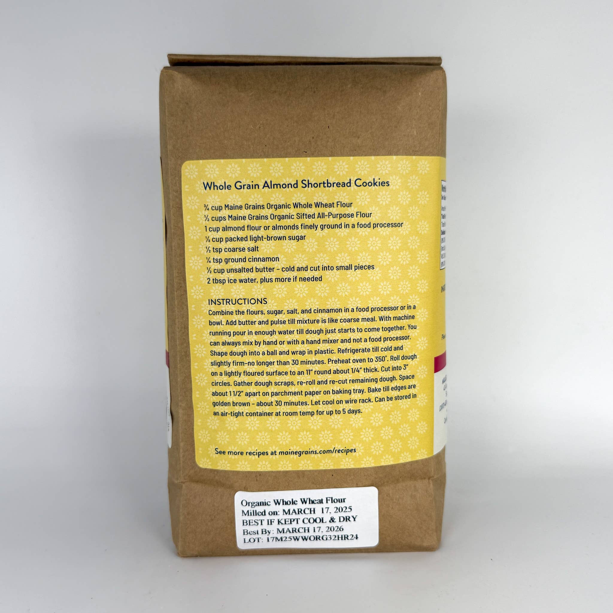 Maine Grains - Wholesale Flour - Organic Whole Wheat Flour / 6x2.4#1