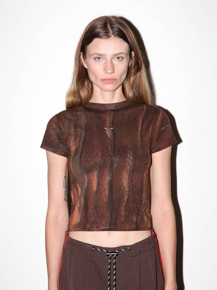 Camiseta de Bebé con Tinte Mineral en Barro para venta al por mayor de KkCo