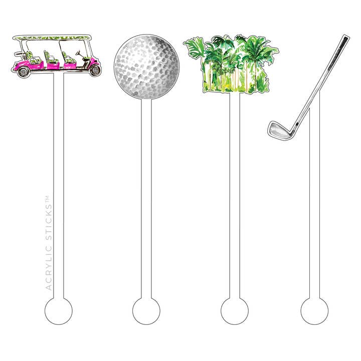 PIGER, GOLF AKRYL RØRE STICKS COMBO for engroshandel hos XO ACRYLICS | ACRYLIC STICKS