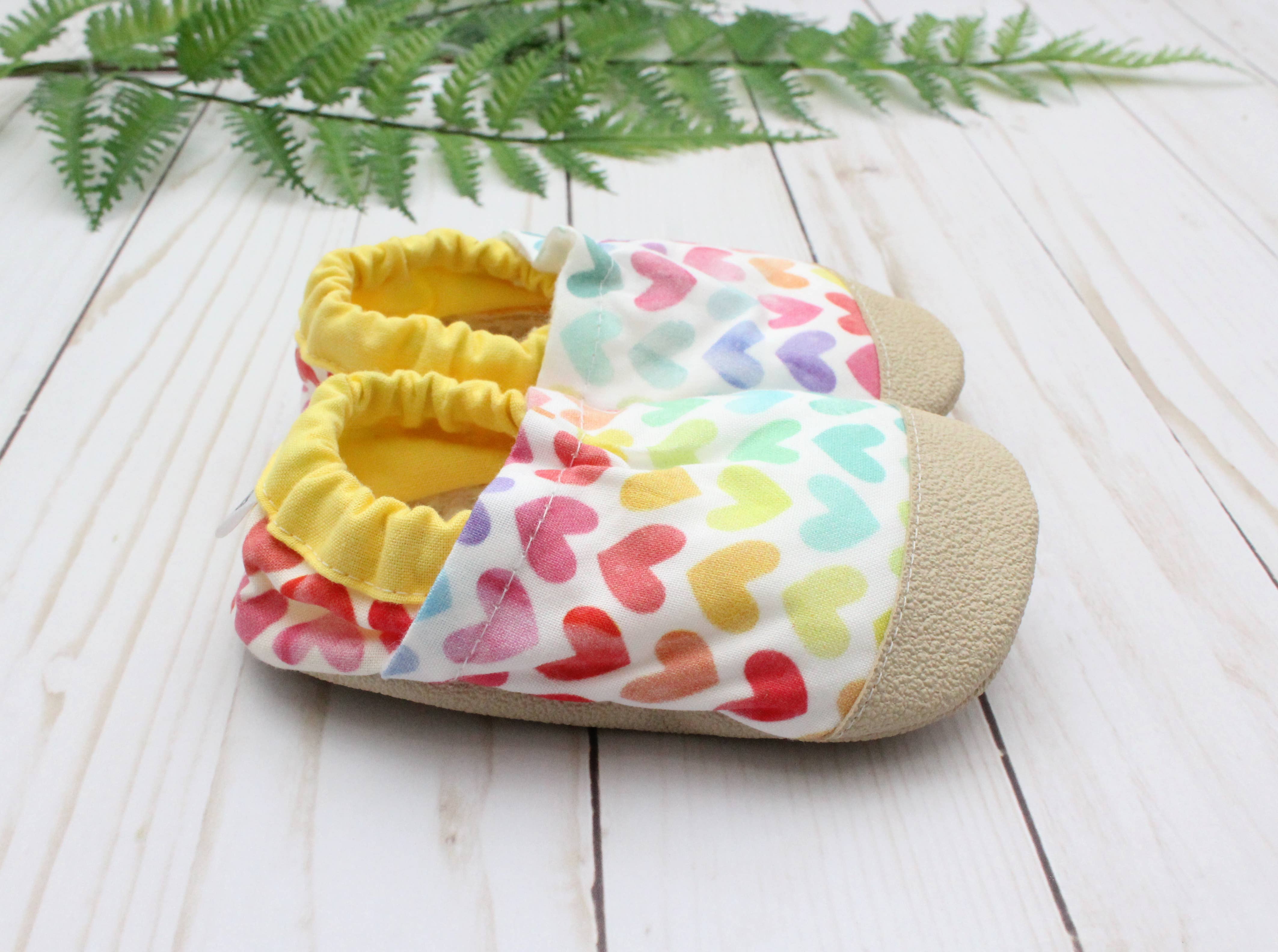 REMOVED BRAND - Wholesale Booties - Baby - Watercolor Hearts Baby Shoes4