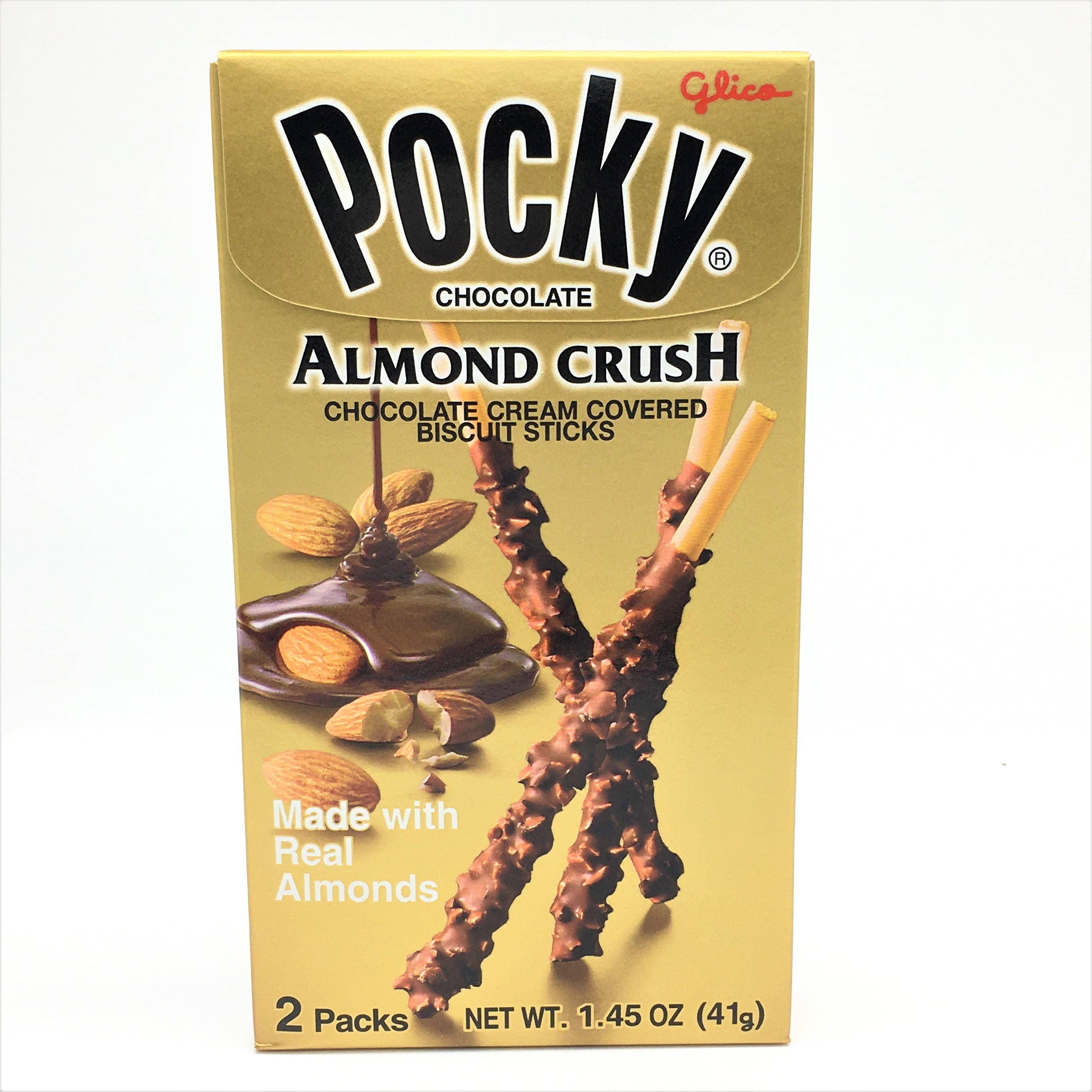 I Got Your Candy - Vente Friandises enrobées de chocolat - Glico Pocky Almond Crush 1,45 oz - 10 carats2