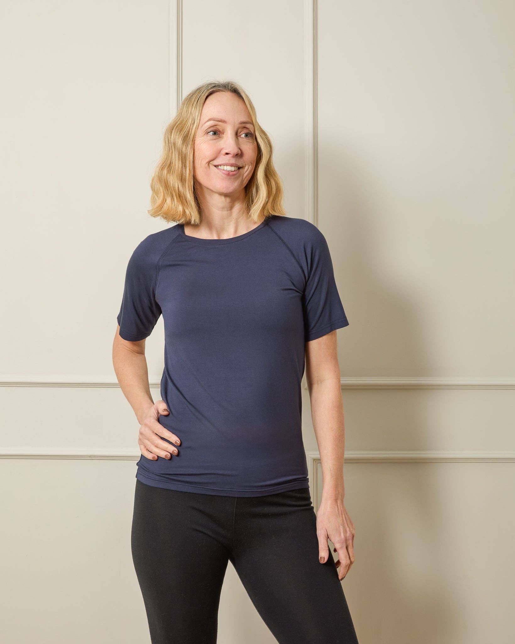 CHALK - Wholesale T-Shirt - Women's - Maddie Top | Navy3