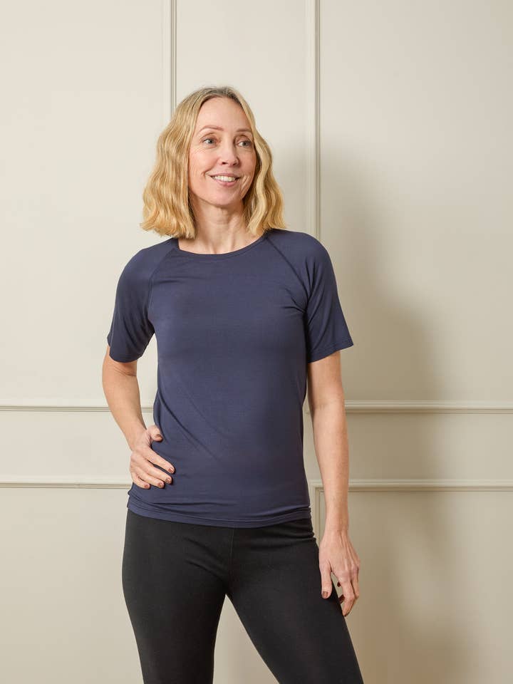CHALK - Wholesale T-Shirt - Women's - Maddie Top | Navy3