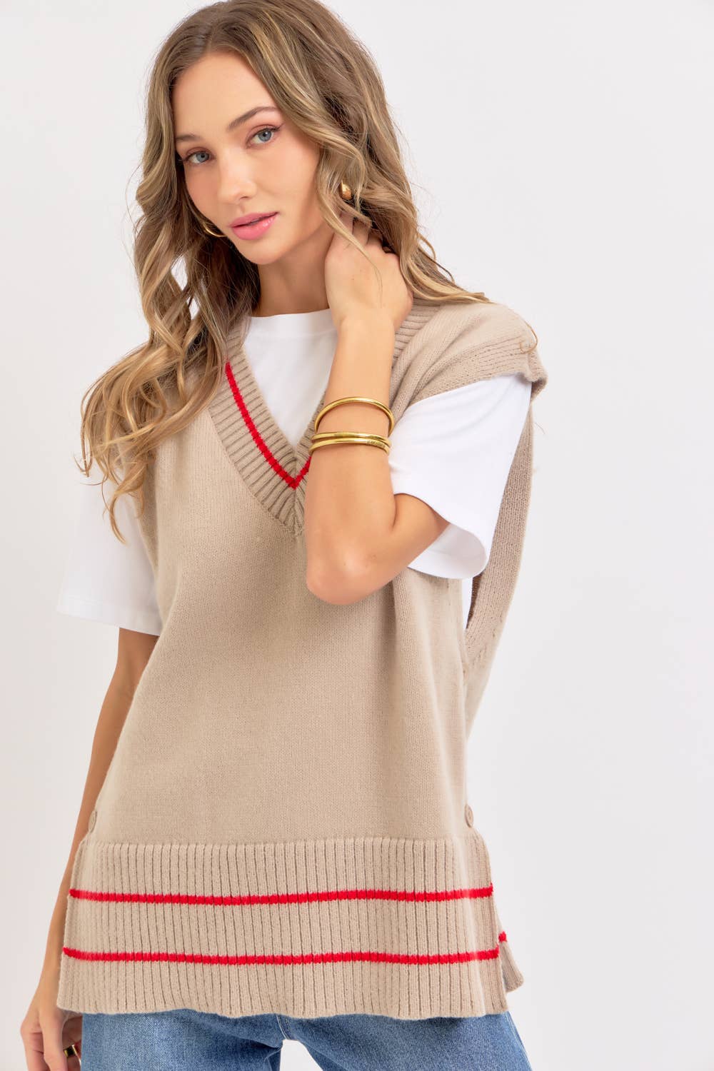 Sweet Lovely by Jen - Wholesale Knit Sweater - Women's - EFFORTLESSLY ESSENTIAL KNIT TOP/VEST35