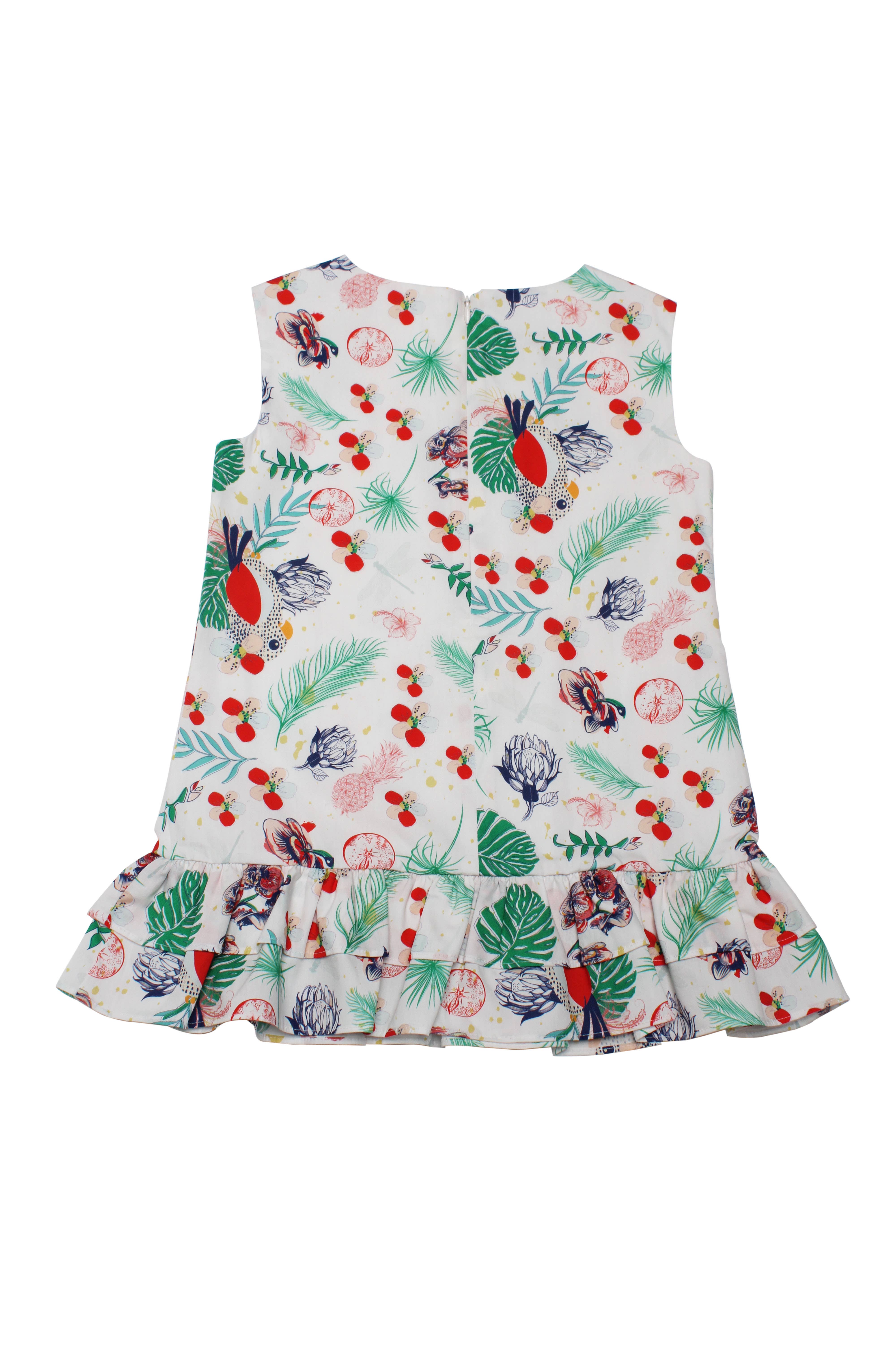 Minna - Wholesale Dress - Kids -  Drop waist Dress - Tropical Paradise 7