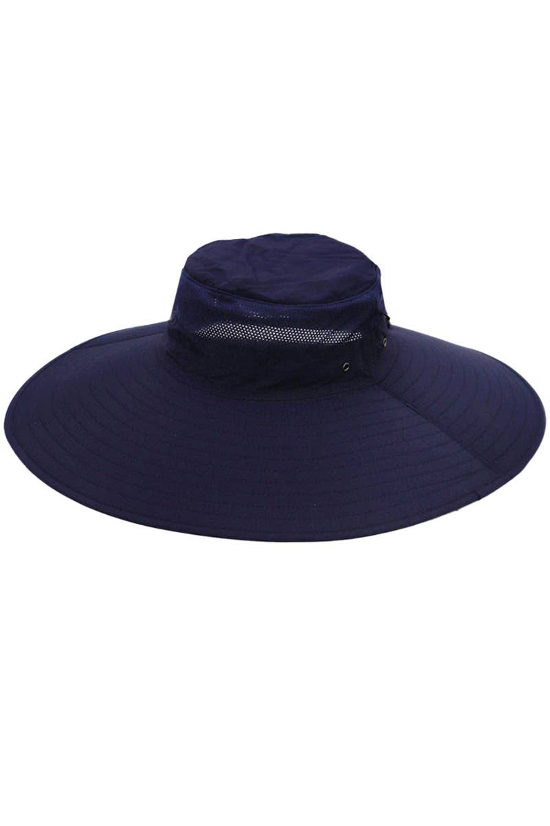 Cap Zone - Wholesale Vissershoedje - Dames - Boonie vissershoed van mesh met platte bovenkant en extra brede rand2