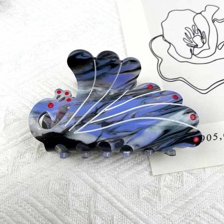 TheDivaSoap - Wholesale Hair Clip - Women's - Large Peacock Hair Clips Animal Claw Clip Valentine's Day