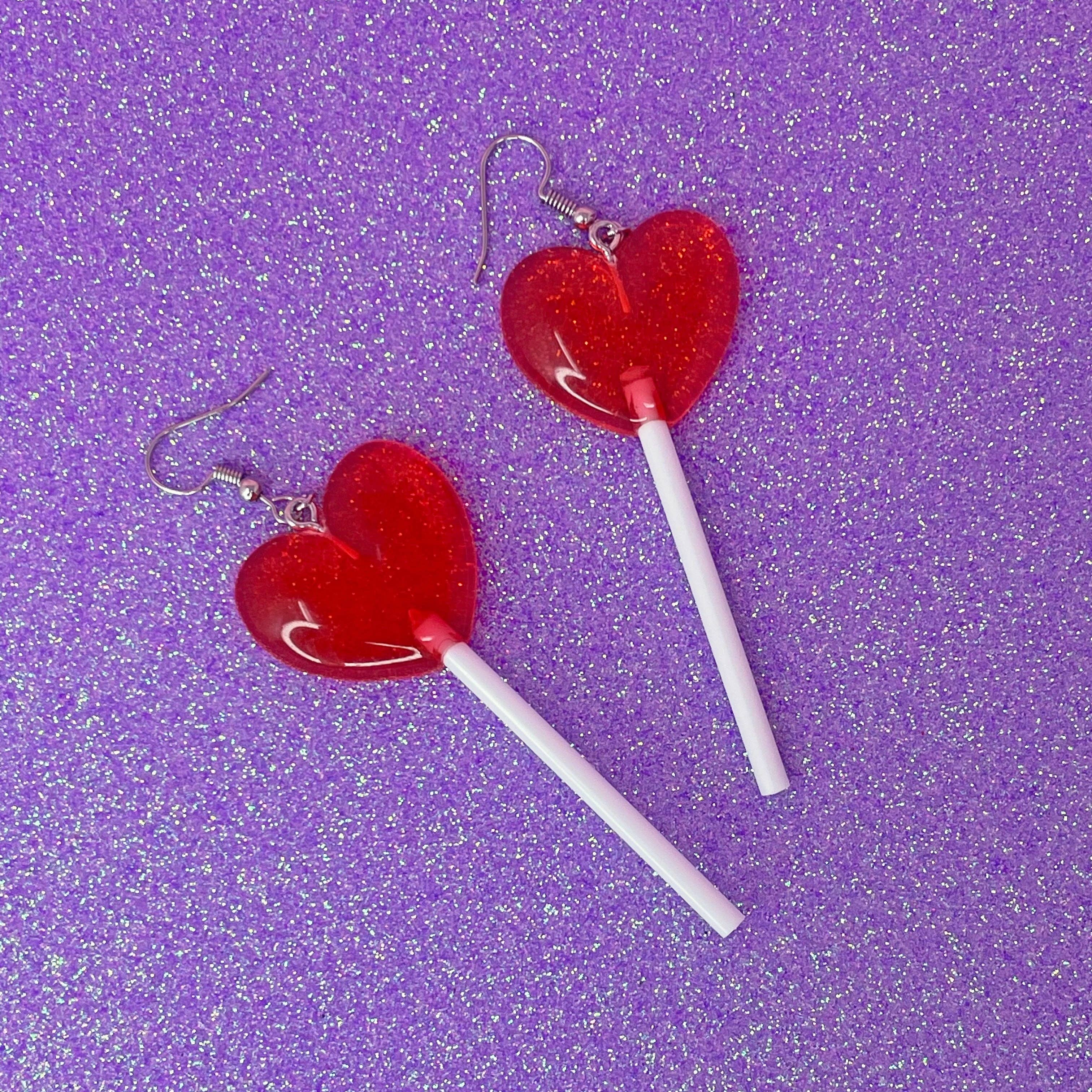 A Shop of Things - Wholesale Dangle Earrings - Heart Lolli Earrings4
