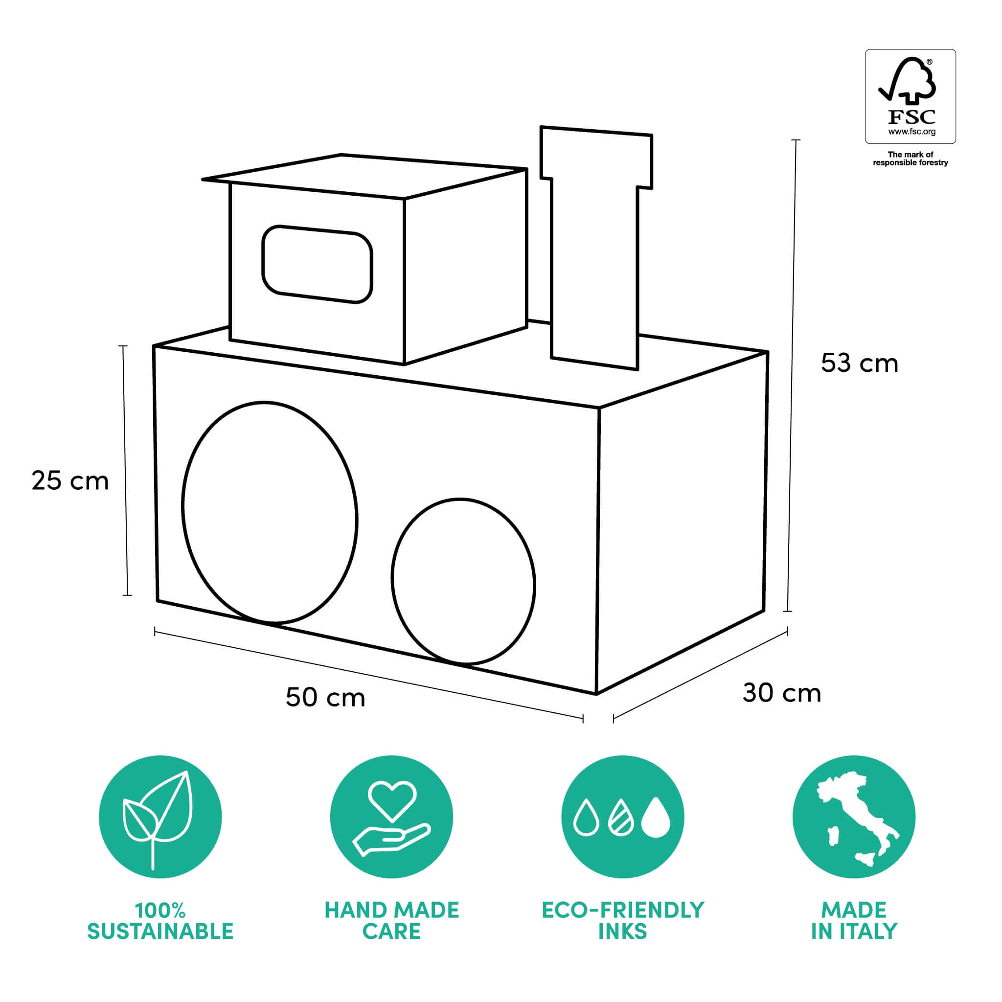 Rippotai – Engroshandel Julepynt – Miljøvenligt juletog i pap – tilpas lokomotiv og vogne9