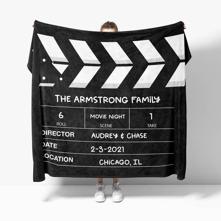 Custom Throw blanket: Directors Cut Movie Night and other Purchase wholesale custom printed fleece blankets. Free returns & net 60 terms on Faire trending on Faire.