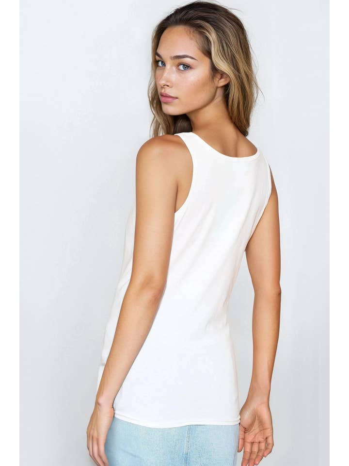Aftershock London – wholesale Tank top – Women′s – White Cotton Vest Top2