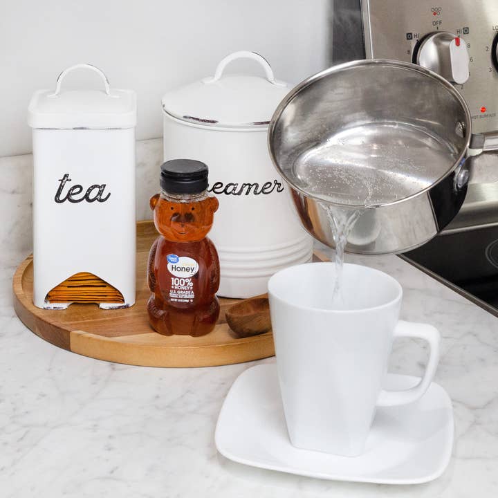 Kurated Korner – wholesale Förvaring/Arrangör för kök – Auldhome Design Enamelware Tepåsehållare