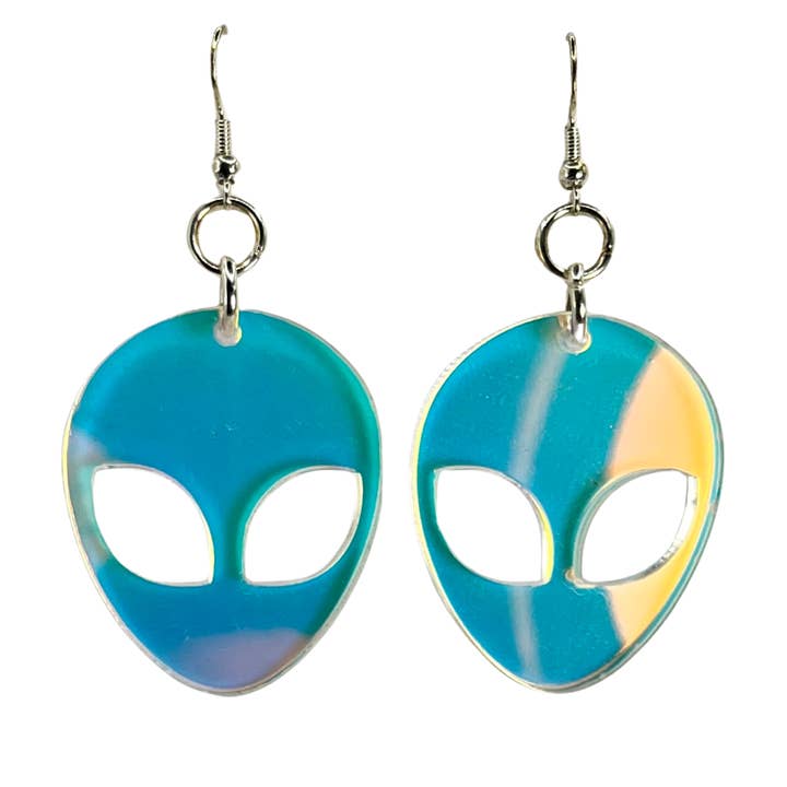 Iridescent Alien Earrings for wholesale by The Spooky Haus