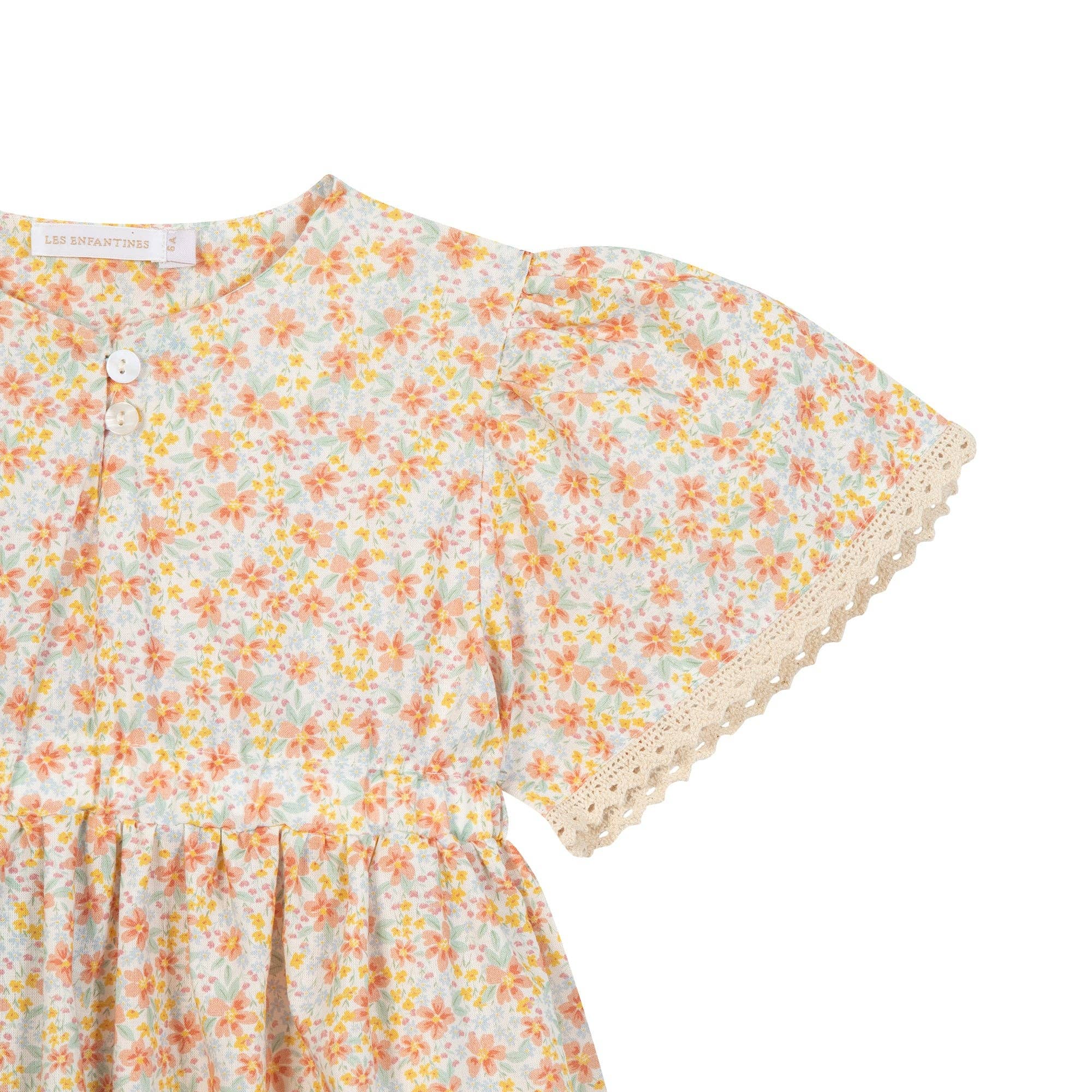 LES ENFANTINES - Wholesale Dress - Kids - Flamingo Blood Orange Dress2
