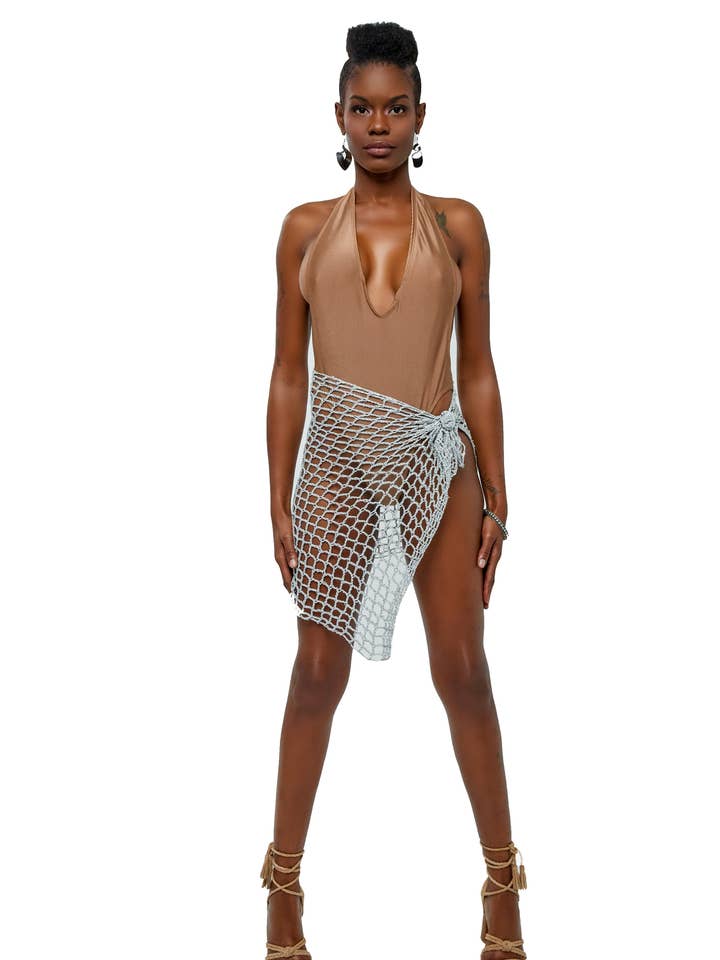 Pareo metallico Phoebe per la vendita all'ingrosso da parte di Novados Swim