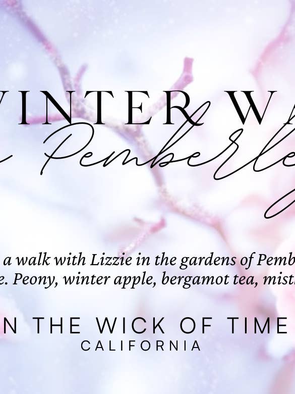 A Winter Walk in Pemberley Candle for wholesale by In the Wick of Time