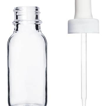 Best Bottles - Wholesale Essential Oil Holder - Boston Round Clear Bottle - 15ml (Multiple Dropper Colors)7