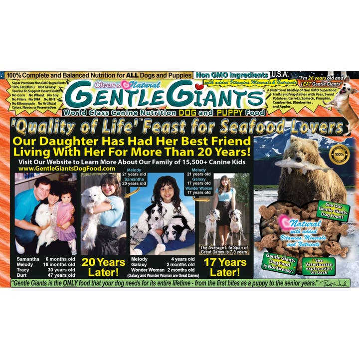 Gentle Giants Products - Wholesale Pet Food - Dog - 18 lb Gentle Giants Salmon Non-GMO Grain-Free Dog & Puppy