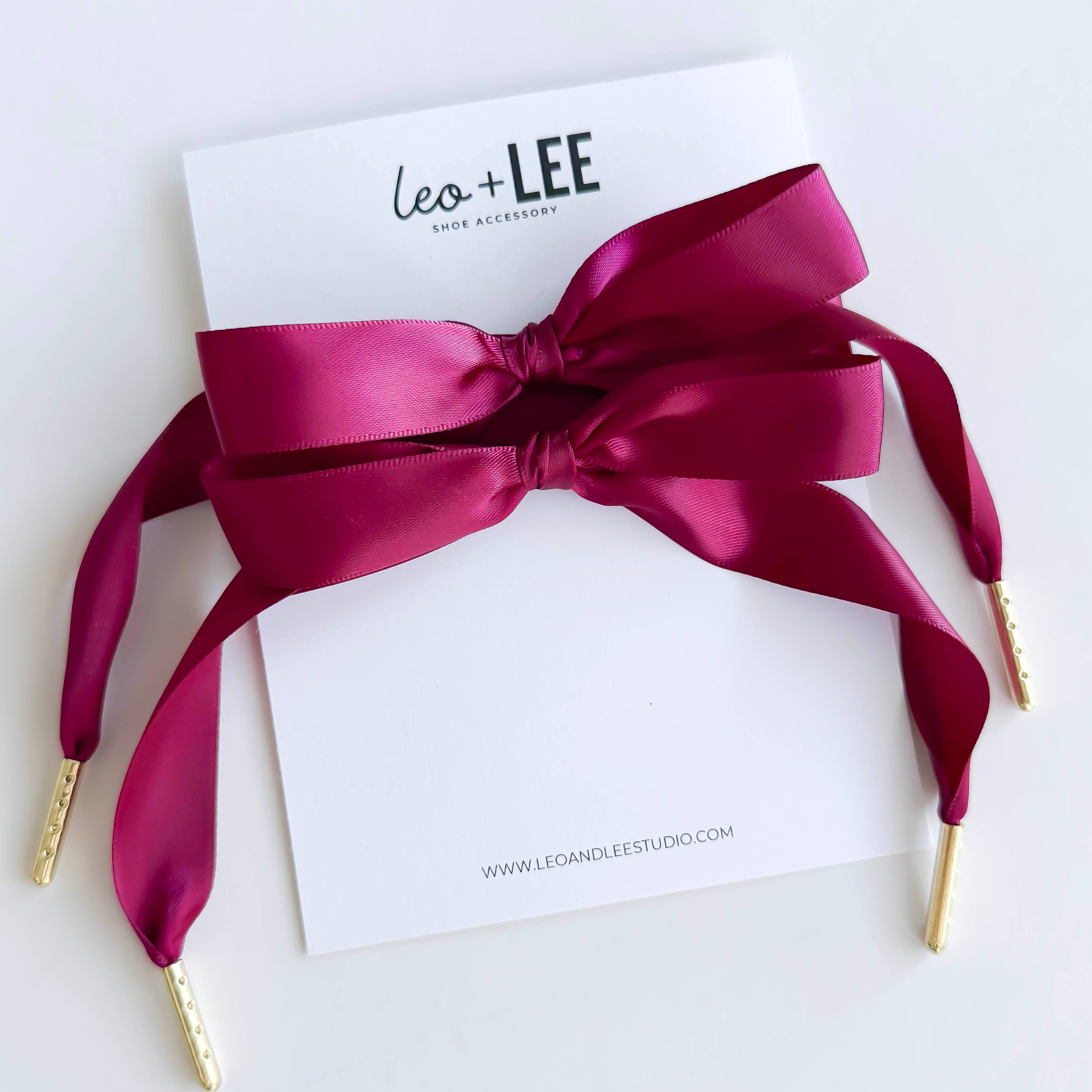 Leo & Lee Studio - Wholesale Shoelaces - Women's - Satin Sneaker Laces with Gold Aglets – Luxe Shoe Accessory16